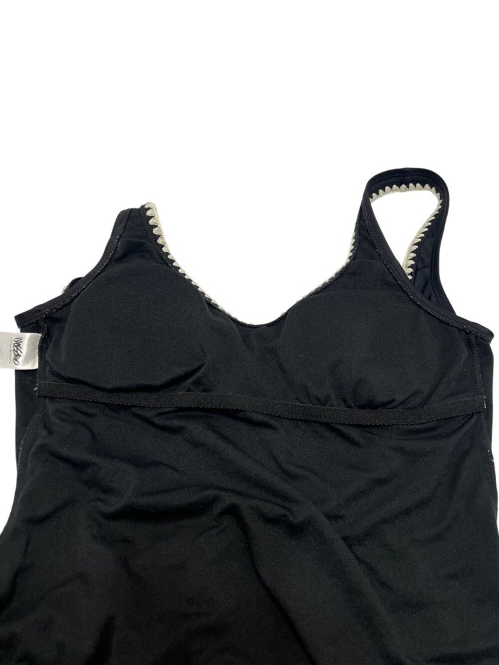 Mossimo Womens Black One-Piece Swimsuit With Crochet Trim Size M Nylon/Spandex B - Picture 8 of 14